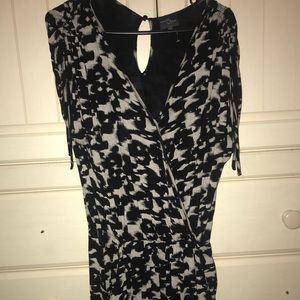 Black and cream patterned romper